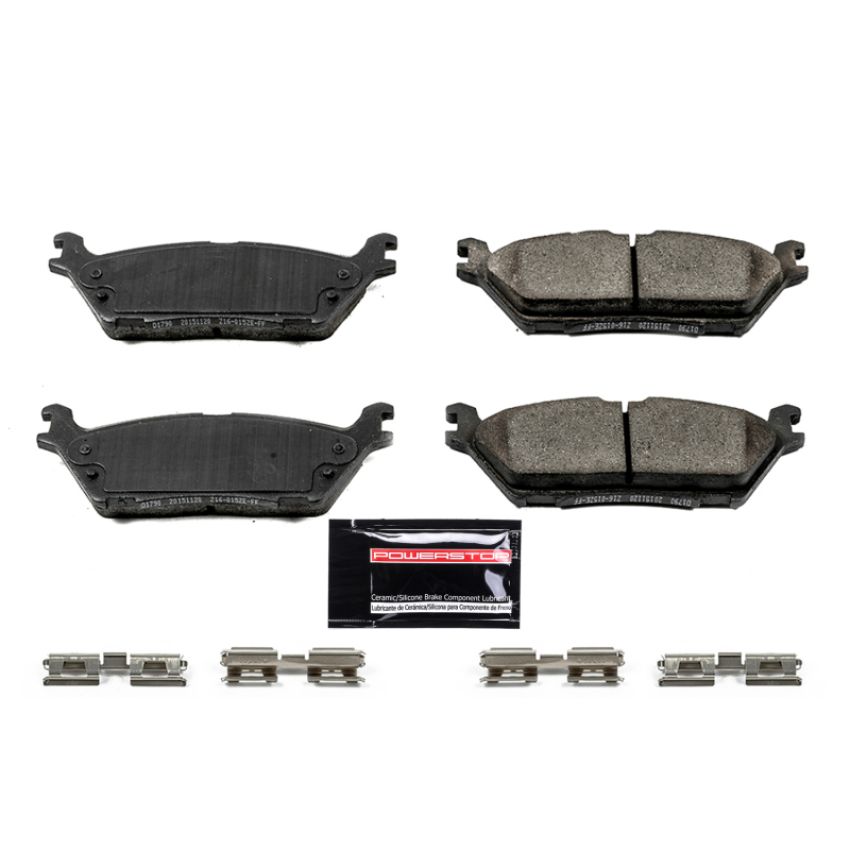 PowerStop Z23-1790 PowerStop - Z23 Daily Driver Carbon-Fiber Ceramic Brake Pads with Hardware Kit