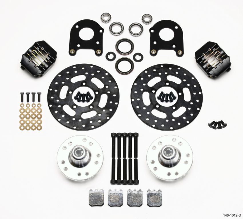 Wilwood 140-1012-D Dynalite Single Front Drag Kit Drilled Rotor 71-80 Pinto/Mustang II Disc & Drum