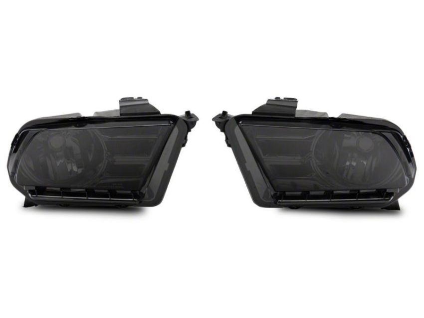 Raxiom 413417 10-12 Ford Mustang Axial Series OEM Style Rep Headlights- Chrome Housing- Smoked Lens