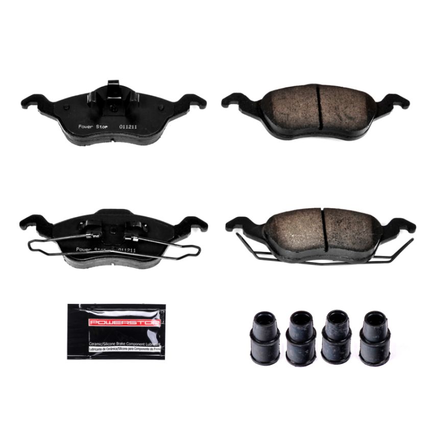 PowerStop Z23-816 PowerStop - Z23 Daily Driver Carbon-Fiber Ceramic Brake Pads with Hardware Kit