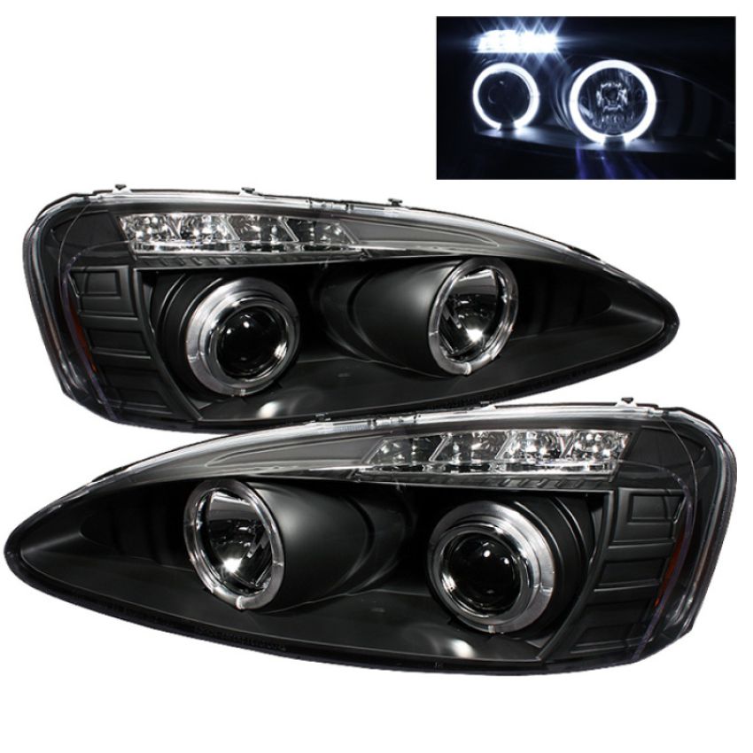 SPYDER 5011664 Projector Headlights - LED Halo - Black