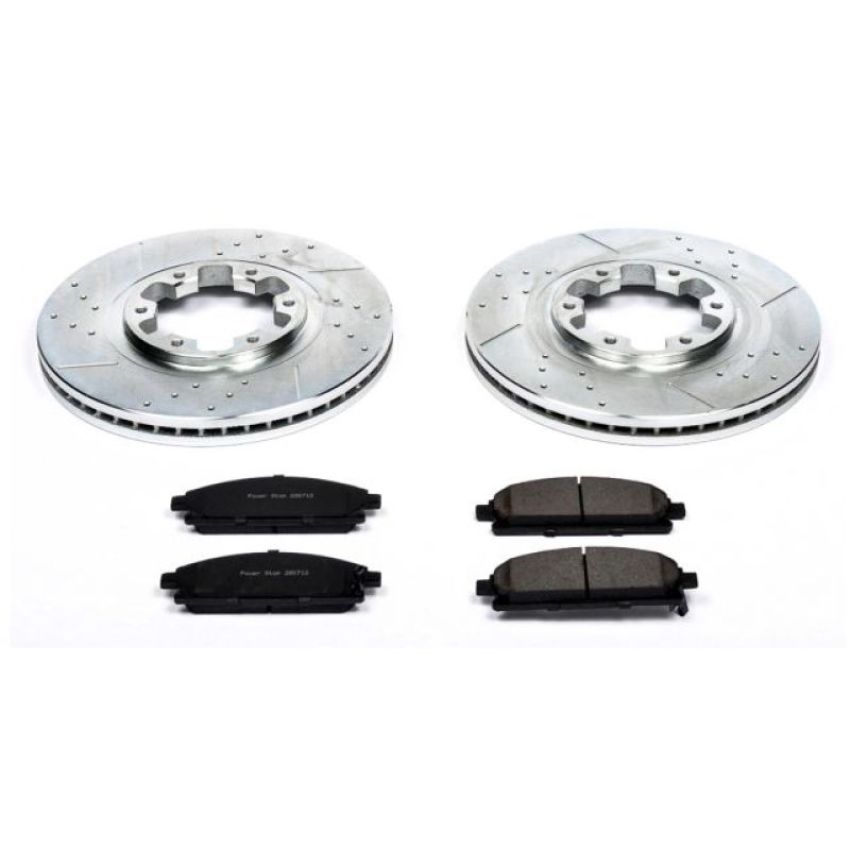 PowerStop K2279 Z23 Daily Driver Carbon-Fiber Ceramic Brake Pad and Drilled & Slotted Rotor Kit