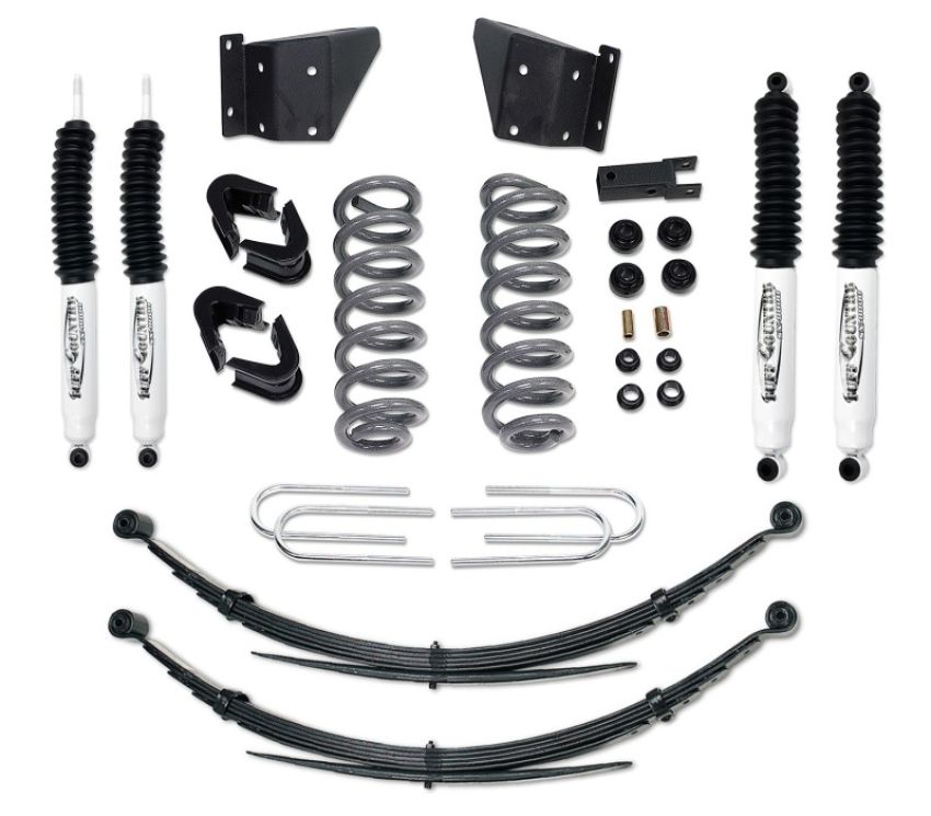 Tuff Country 24717KN 78-79 Ford Bronco 4x4 4in Performance Lift Kit with Rear Leaf Springs (SX8000 Shocks)