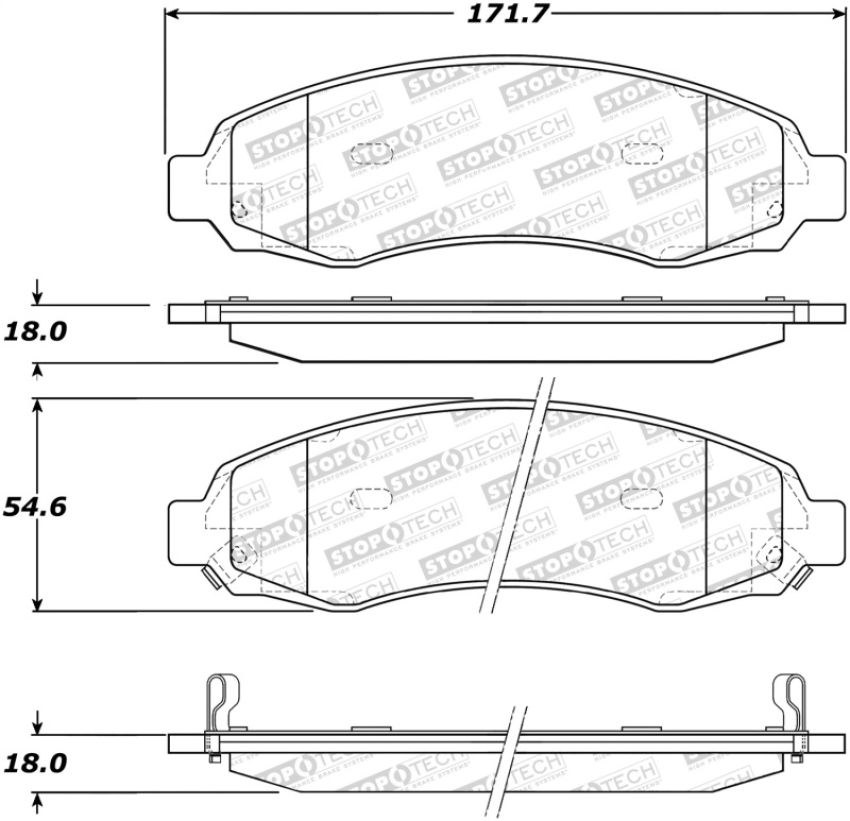 Stoptech 308.09620 Street Brake Pads