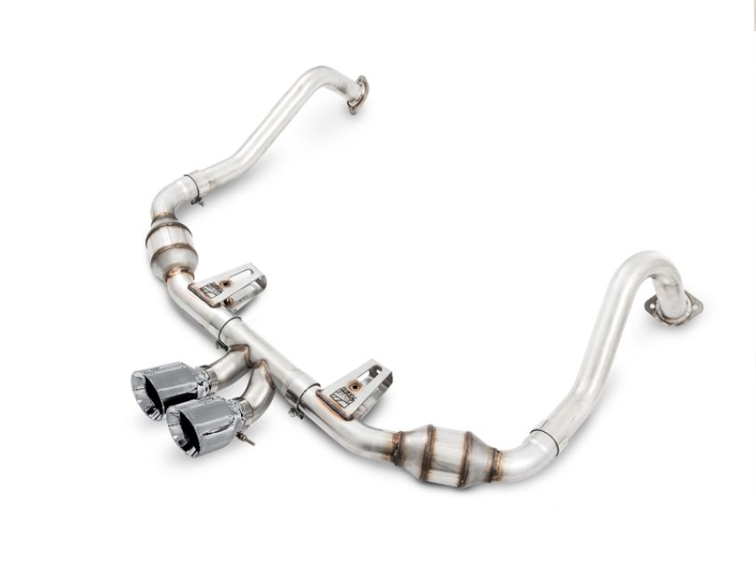 AWE Tuning 3015-32080 Porsche 718 Boxster / Cayman Touring Edition Exhaust - Chrome Silver Tips