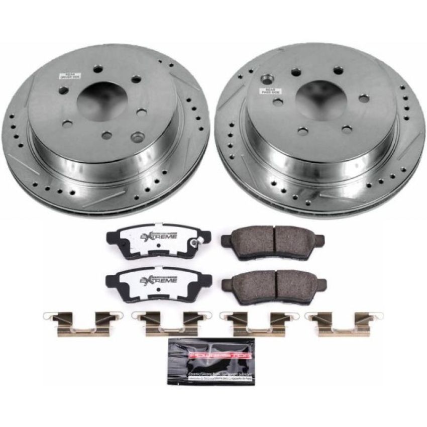 PowerStop K4621-36 Z36 Truck and SUV Carbon-Fiber Ceramic Brake Pad and Drilled & Slotted Rotor Kit