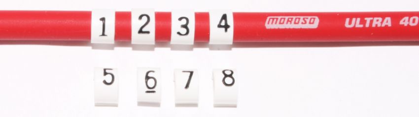 Moroso 72023 Spark Plug Wire Markers - Clip On - 8mm - 8 Pack