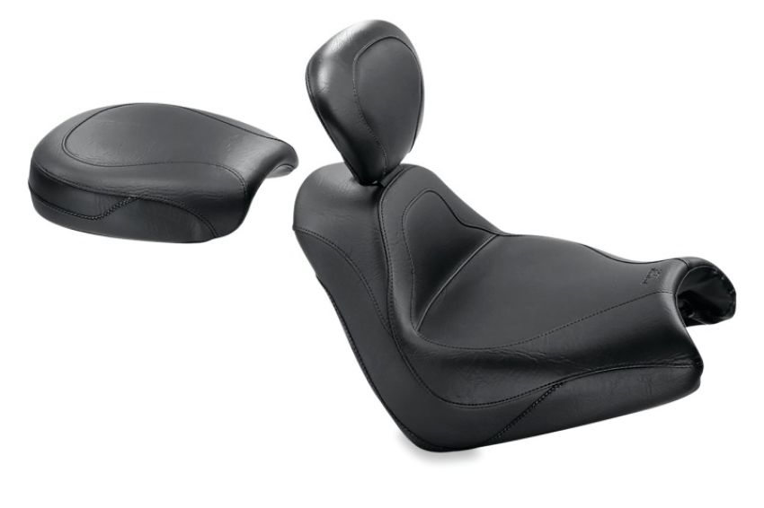Mustang Motorcycle 79464 Mustang 05-08 Honda VTX1800F Sport Touring Solo Seat w/Driver Backrest - Black