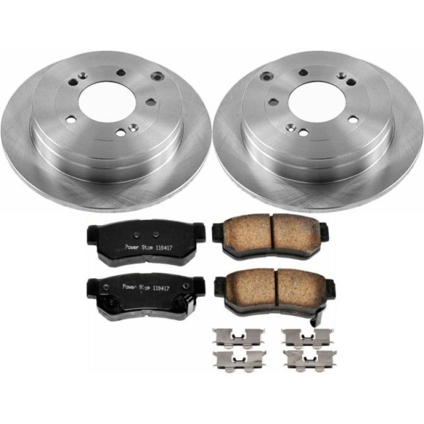PowerStop KOE5209 OE Stock Replacement Low-Dust Ceramic Brake Pad and Rotor Kit