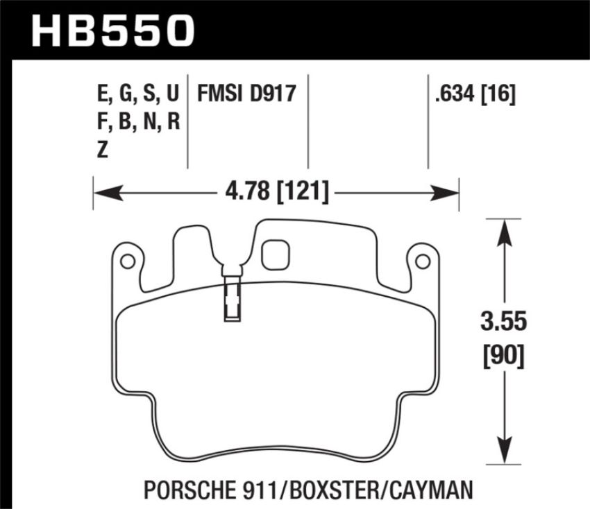 Hawk Performance HB550D.634 ER-1 Disc Brake Pad