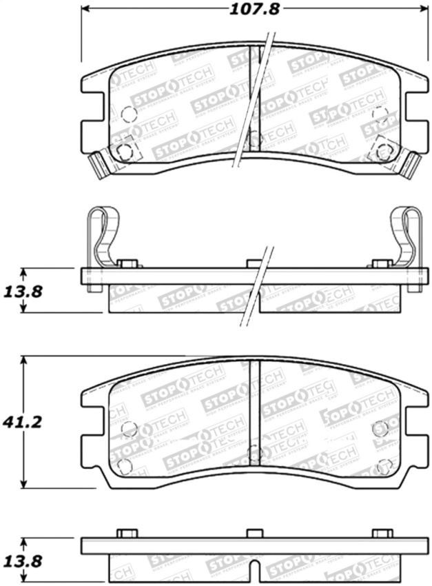 Stoptech 305.07140 Street Select Brake Pads