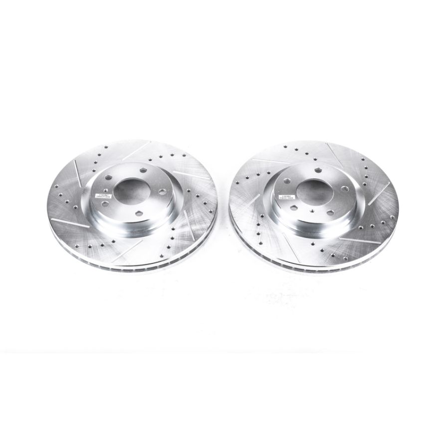 PowerStop JBR1112XPR PowerStop Evolution Performance Drilled, Slotted & Plated Brake Rotor Pair