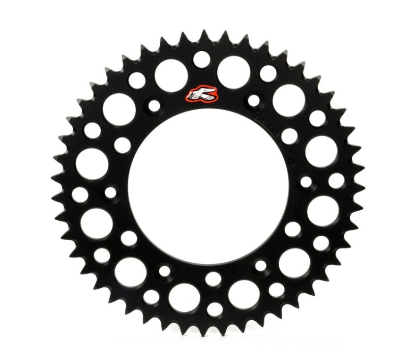 Renthal 224U-520-54GPBK KTM/Husqvarna/GasGas Rear Grooved Sprocket - Black 520-54P Teeth