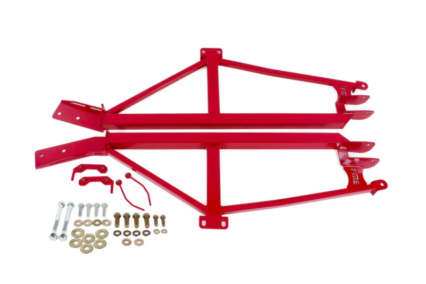 BMR Suspension SFC019R BMR 93-02 F-Body Non-Convertible Bolt-On 4-Point Subframe Connectors - Red