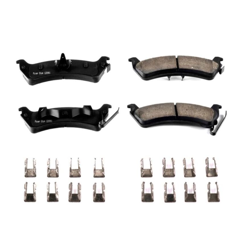 PowerStop 17-666 PowerStop - Z17 Low-Dust Ceramic Brake Pads with Hardware