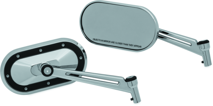 Kuryakyn 1765 Heavy Industry Mirrors Chrome/Black