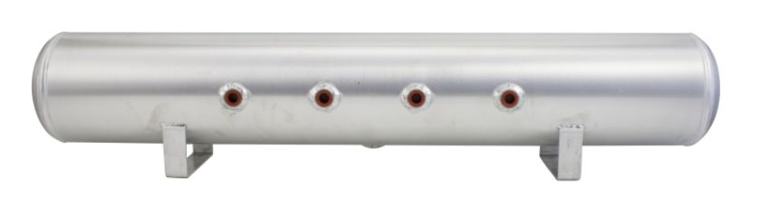 Air Lift 11956 5 Gal Alum Air Tank - (4) 3/8in Face Ports & 1/4in Drain Port - 36in L X 6in D