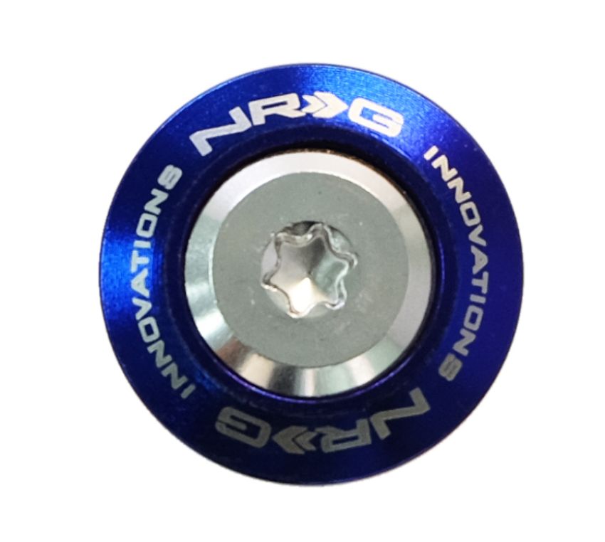 NRG FW-200TS Fender Washer Kit (TI Series) M6 Bolts/SS For Plastic (Silver Washer/TI Burn Screw) - Set of 10