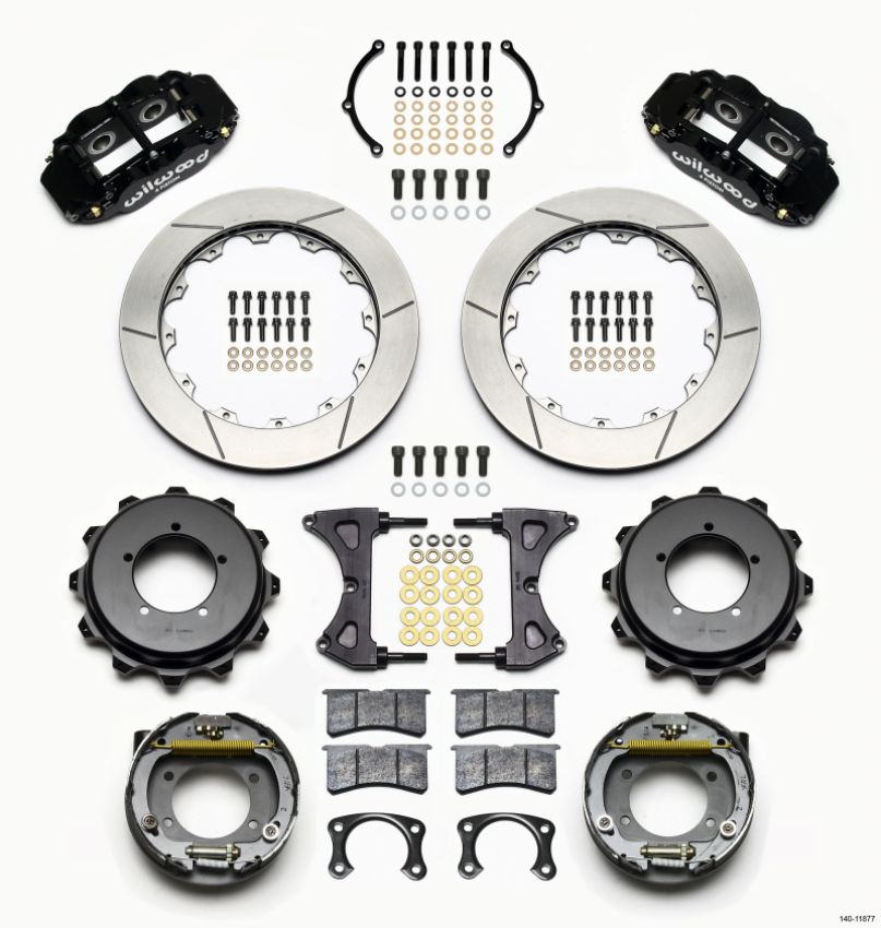 Wilwood 140-11877 Narrow Superlite 4R Rear Kit 12.88in Speedway Eng Floater w/ New Style End
