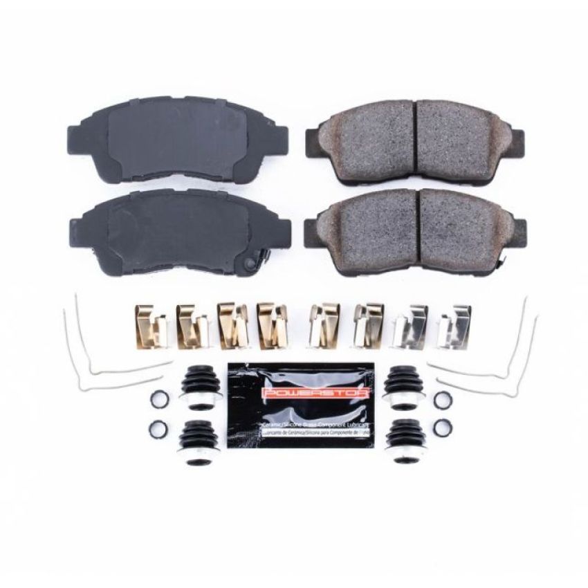PowerStop Z23-562 PowerStop - Z23 Daily Driver Carbon-Fiber Ceramic Brake Pads with Hardware Kit