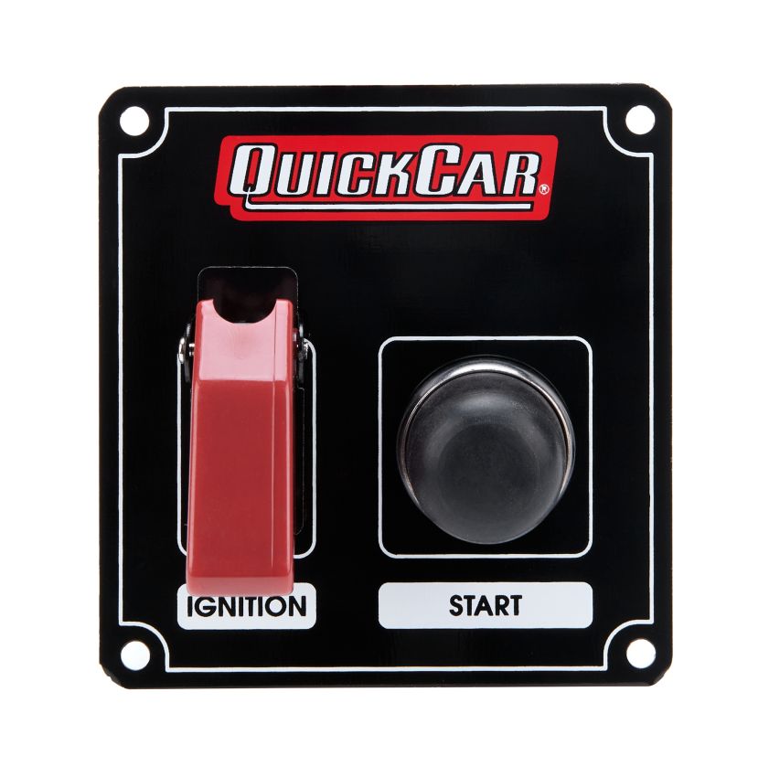 QUICKCAR RACING PRODUCTS QRP50-803 Ignition Panel Black w/ Flip Switch