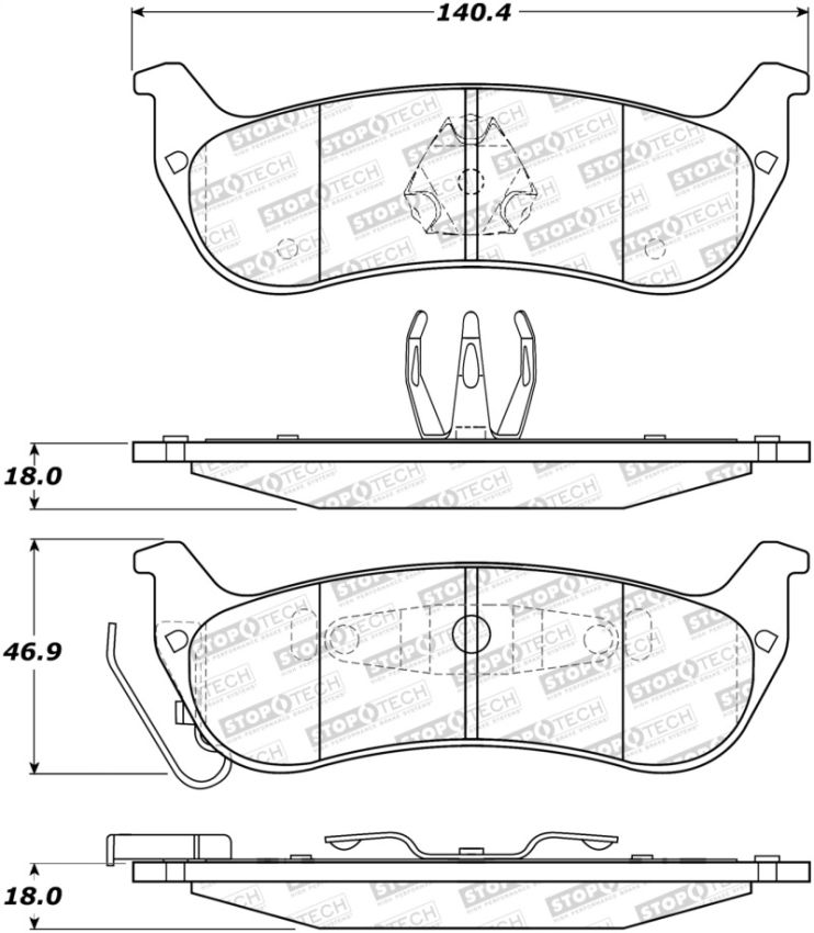 Stoptech 308.09980 Street Brake Pads