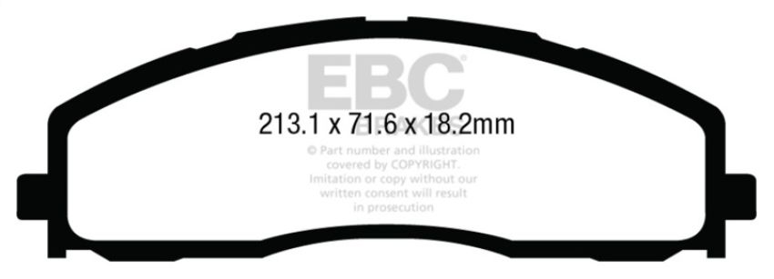 EBC Brakes DP63015 6000 Series Greenstuff Truck/SUV Brakes Disc Pads