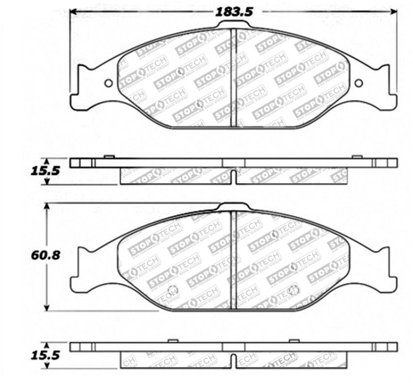 Stoptech 308.08040 Street Touring Brake Pads