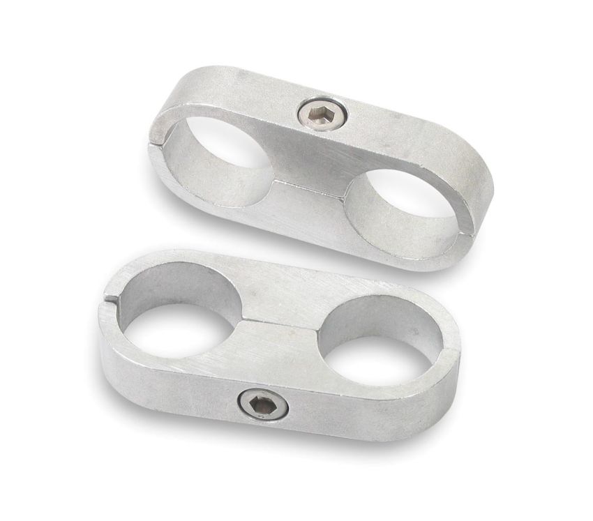 EARLS EAR167209ERL 9/16in. Polished Alum. Hose/Tube Separators-2pk