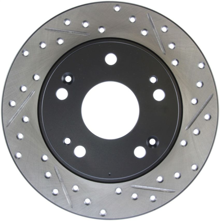 Stoptech 127.40055L 04-08 Acura TSX / 03-07 Honda Accord SportStop Slotted & Drilled Left Rear Rotor