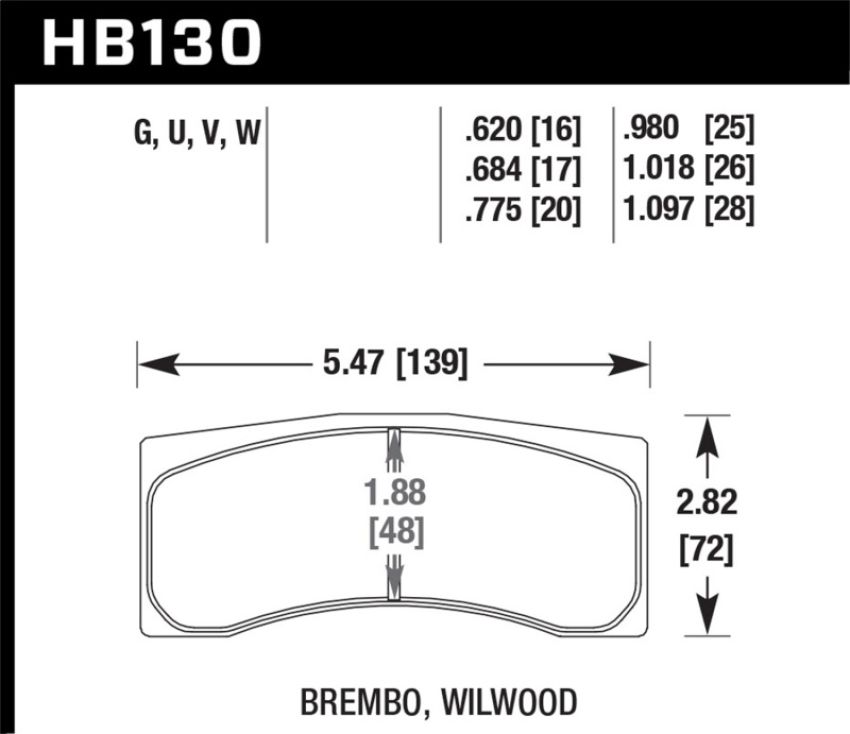 Hawk Performance HB130V.775 DTC-50 Disc Brake Pad