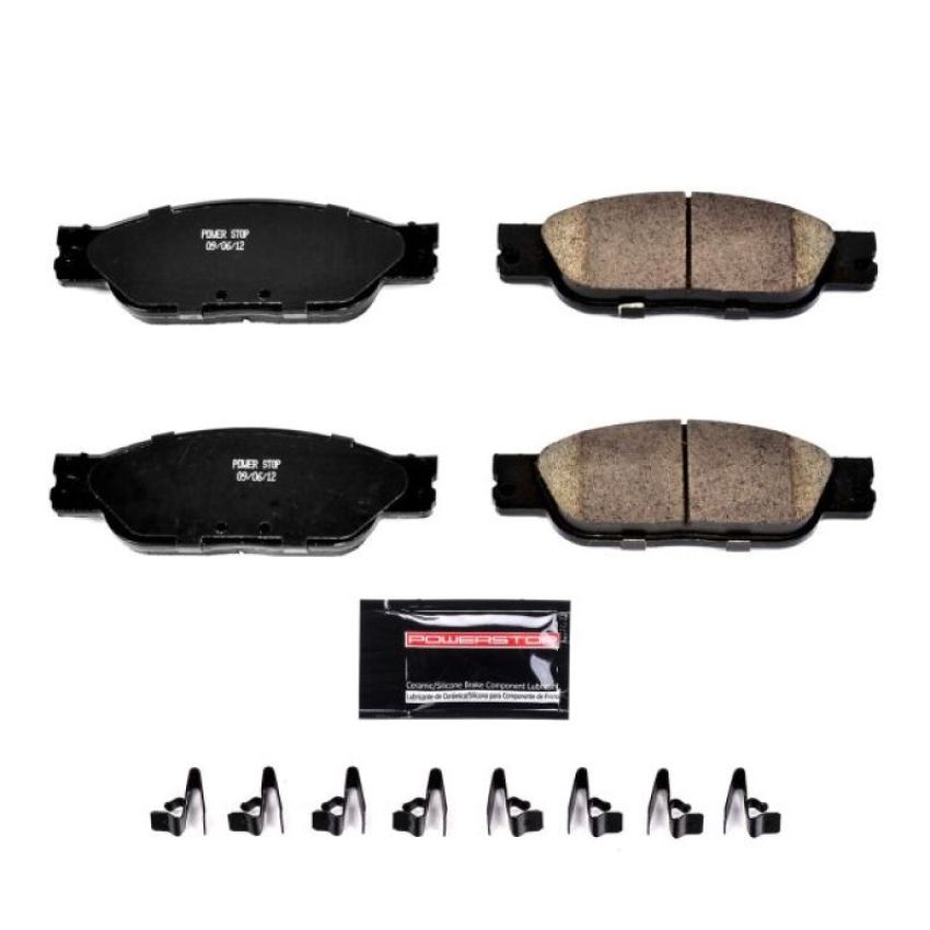 PowerStop Z23-933 PowerStop - Z23 Daily Driver Carbon-Fiber Ceramic Brake Pads with Hardware Kit