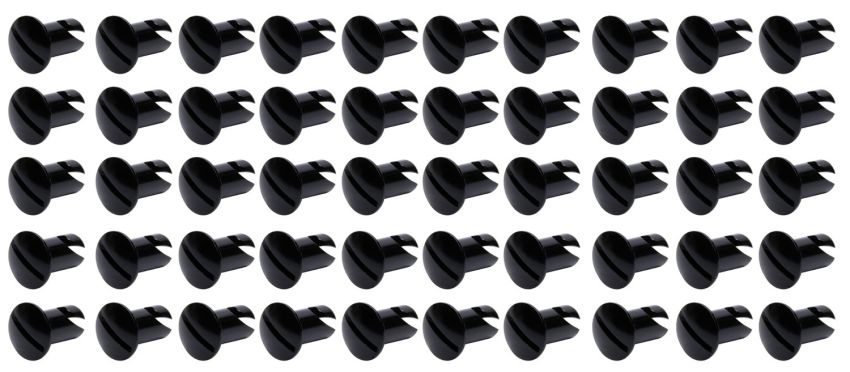 Ti22 PERFORMANCE TIP8106-50 Oval Head Dzus Buttons .550 Long 50 Pack Black