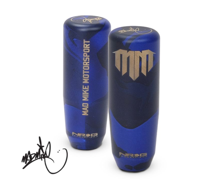 NRG SK-450CM-MM Universal Shift Knob - Heavy Weight - Mad Mike Signature Short Shifter - Blue Camo
