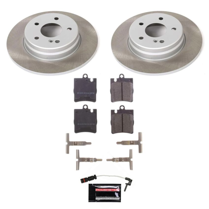 PowerStop SC6697 Semi-Coated Rotor and Low-Dust Ceramic Brake Pad Kit