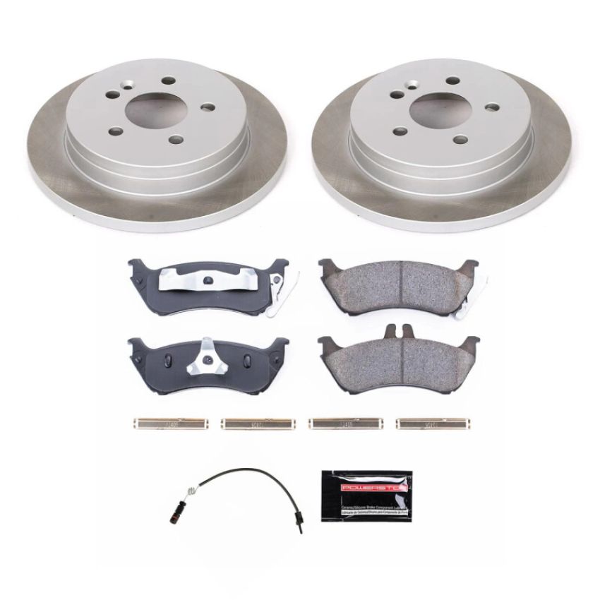 PowerStop SC866 Semi-Coated Rotor and Low-Dust Ceramic Brake Pad Kit