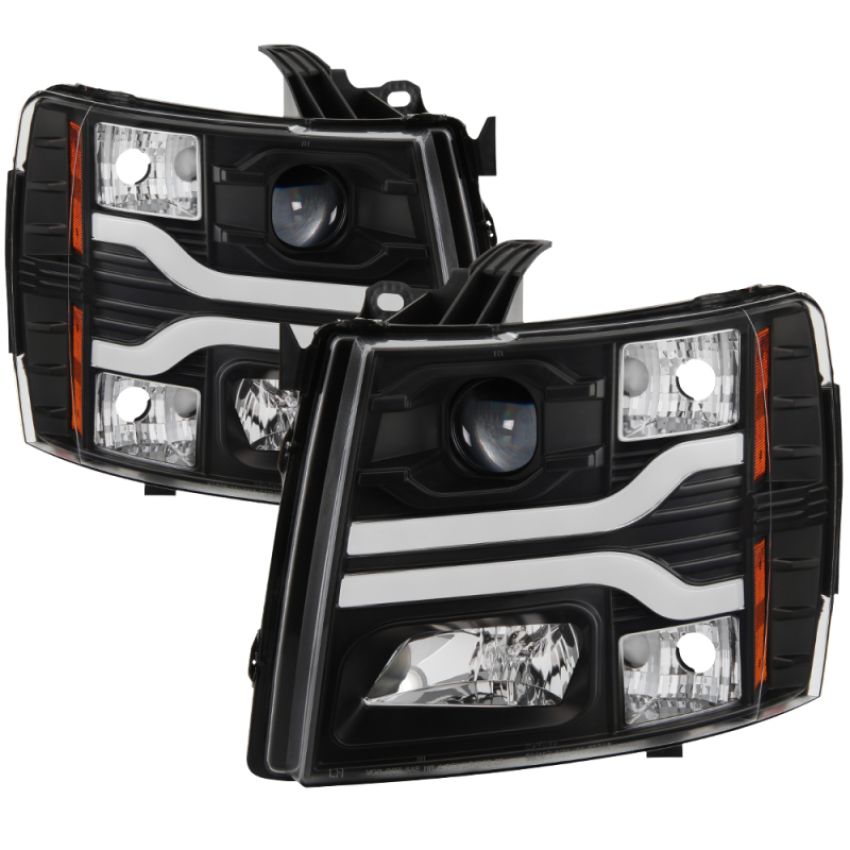 SPYDER 5083609 Projector Headlights - Version 3 - LED DRL - Black