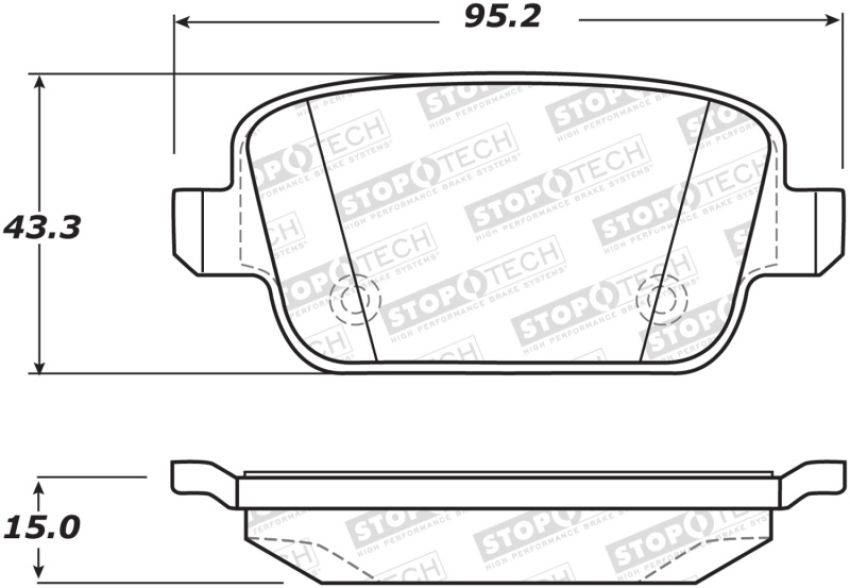 Stoptech 308.13140 Street Brake Pads - Rear