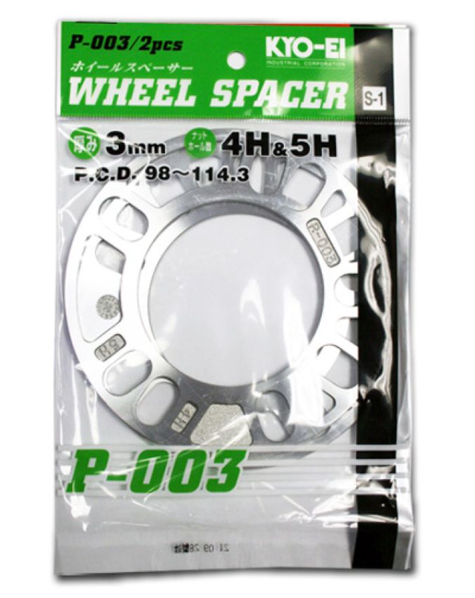 Project Kics W003UP 3MM Universal Spacers (2 Pk) P-003-2P