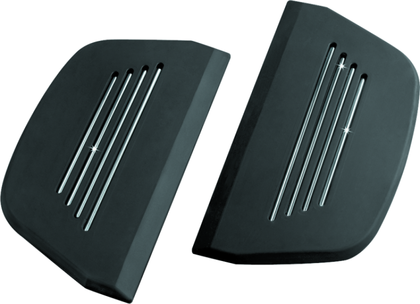 Kuryakyn 7554 Premium Passenger Board Inserts 86-Up Touring Models Black