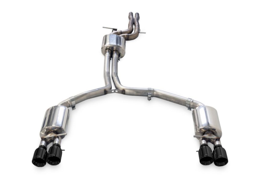 AWE Tuning 3015-43078 Audi C7 A7 3.0T Touring Edition Exhaust - Quad Outlet Diamond Black Tips