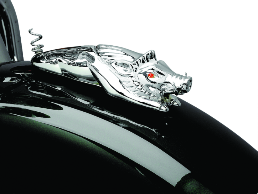Kuryakyn 9022 Wild Boar Fender Ornament Chrome