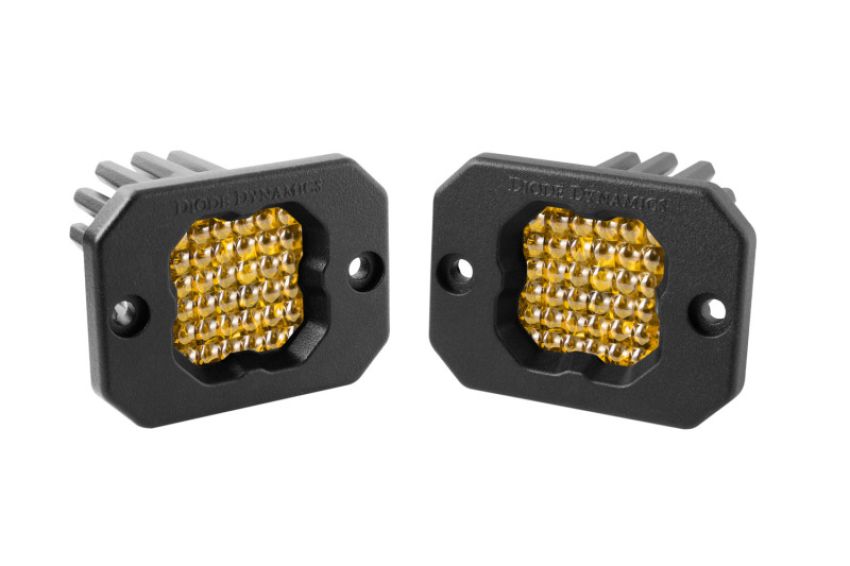 Diode Dynamics DD6478P Stage Series C1 LED Pod Pro - Yellow Flood Flush ABL (Pair)