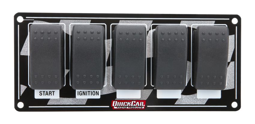 QUICKCAR RACING PRODUCTS QRP52-165 Ignition Panel w/ Rocker Switches