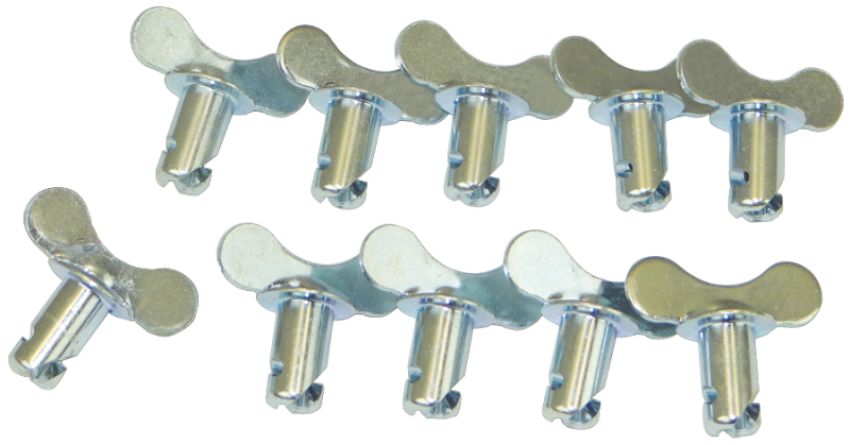 Moroso 71277 Quick Fastener - Butterfly Head - 5/16in x .450in - Steel - 10 Pack