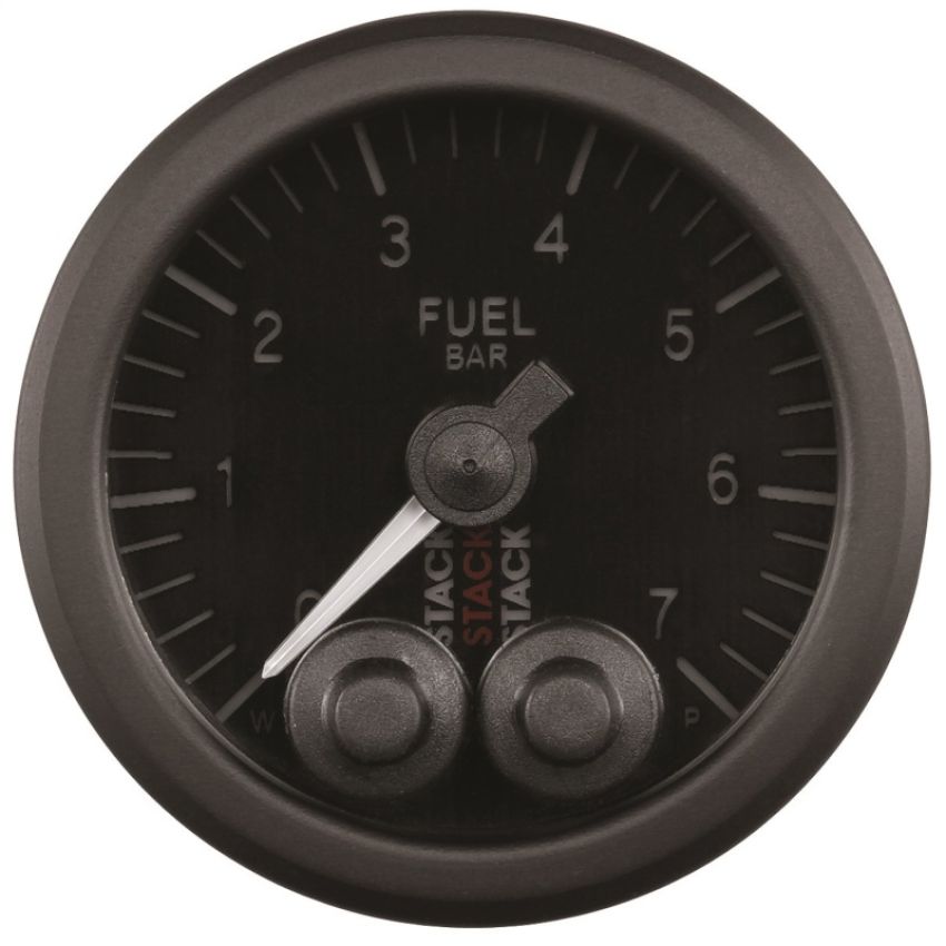 AutoMeter ST3505 Stack 52mm 0-7 Bar M10 Male Pro-Control Fuel Pressure Gauge - Black