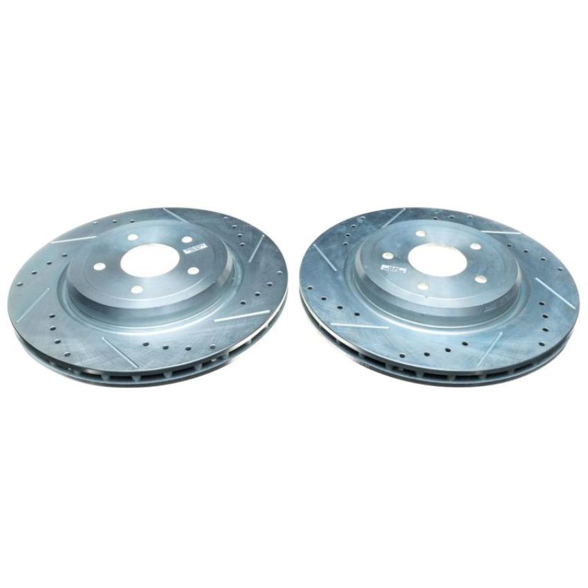 PowerStop AR82114XPR PowerStop Evolution Performance Drilled, Slotted & Plated Brake Rotor Pair