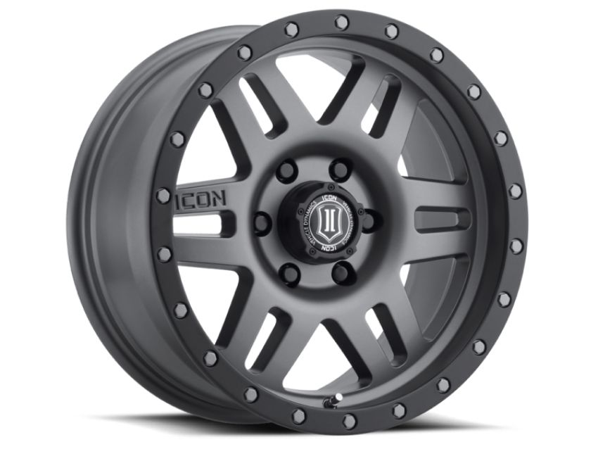 ICON 1417857345TT Six Speed 17x8.5 5x5 -6mm Offset 4.5in BS 94mm Bore Titanium Wheel