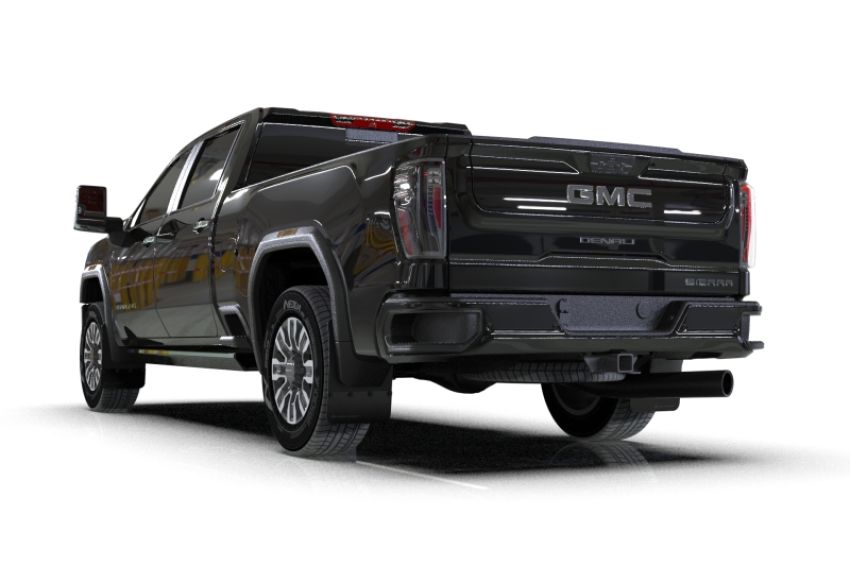 Rally Armor MF131-BLK-MBK Black Mud Flap/White Logo