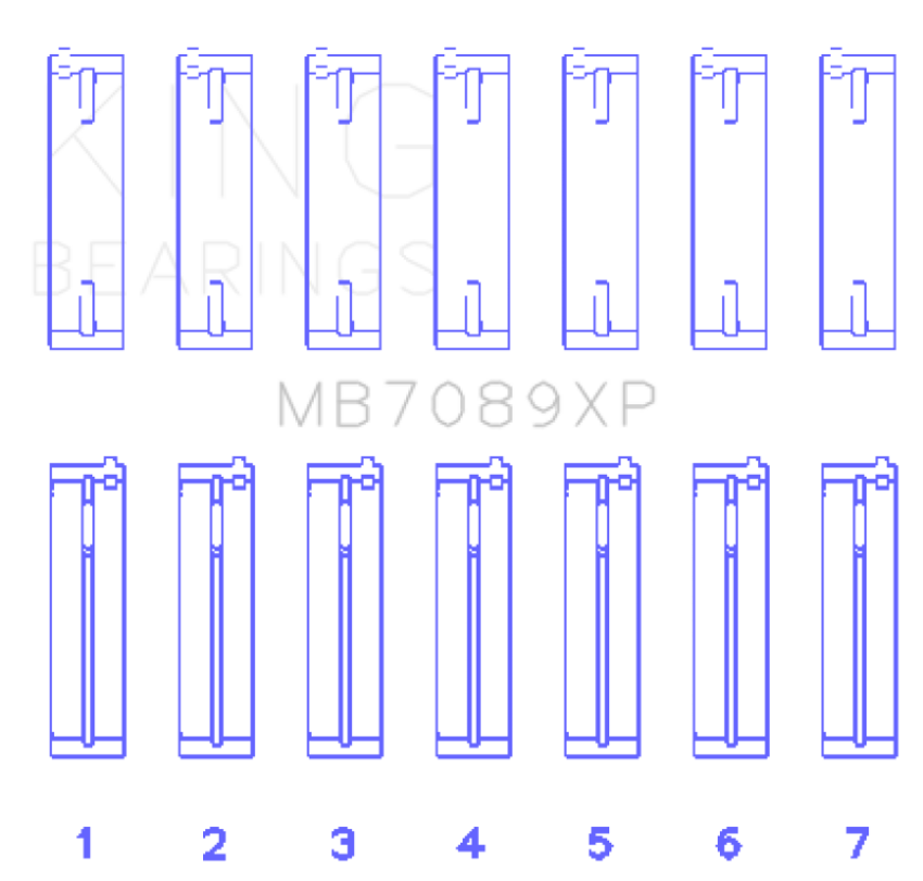 King Volkswagen VR6 2.8L (Size STD) Performance Main Bearing Set
